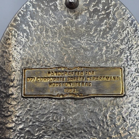 Vintage OPI Corporate Safety Department Houston Texas Bronze‎ Belt Buckle - Picture 8 of 11